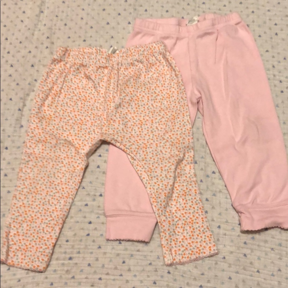 Set of 2 Carters Little Planet Baby Girl pants 12M